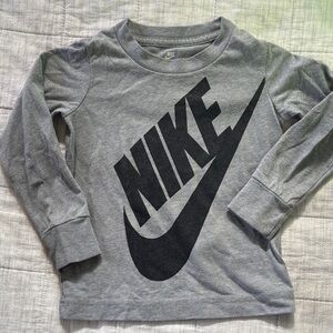 Nike Kids Long Sleeve Gray Tee. Sz 2T